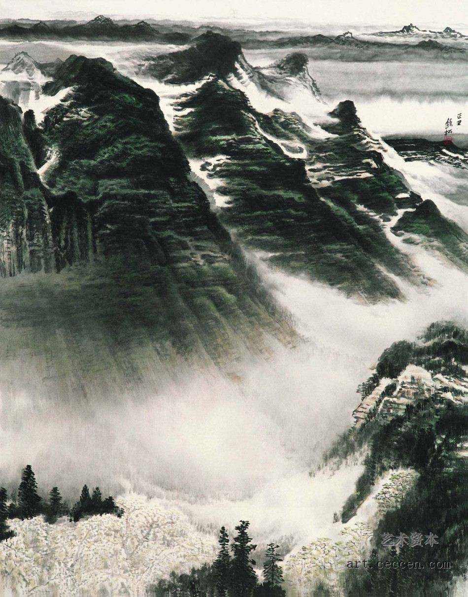 《山水》182cmx145cm 2009年